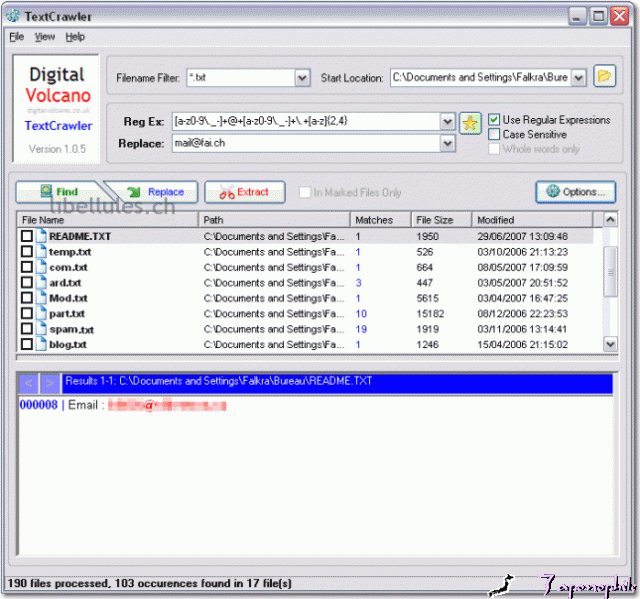 TextCrawler: traitement de fichiers par lots 2