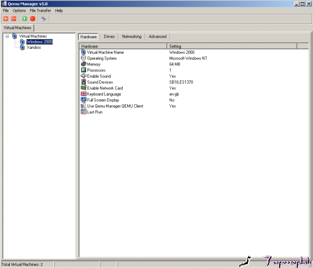 La virtualisation OpenSource portable pour Windows: QemuManager 2