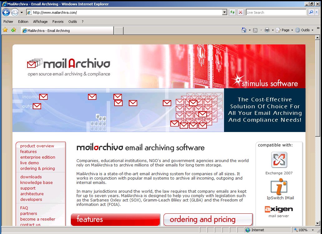 MailArchiva: archivage de mails libre! 14