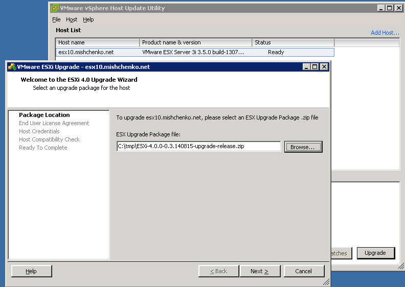 Migration de VMware ESXi 3.5 vers ESXi 4 2