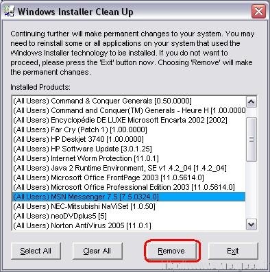 Windows Installer CleanUp 2