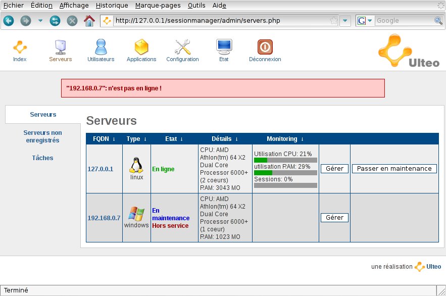 Ulteo: serveur d’applications et bureau virtuel 1/7 6