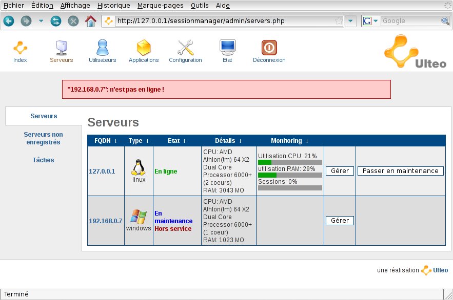 Ulteo: serveur d’applications et bureau virtuel 1/7 94