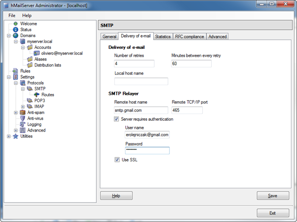 Mise en place d’un serveur relai SMTP 46