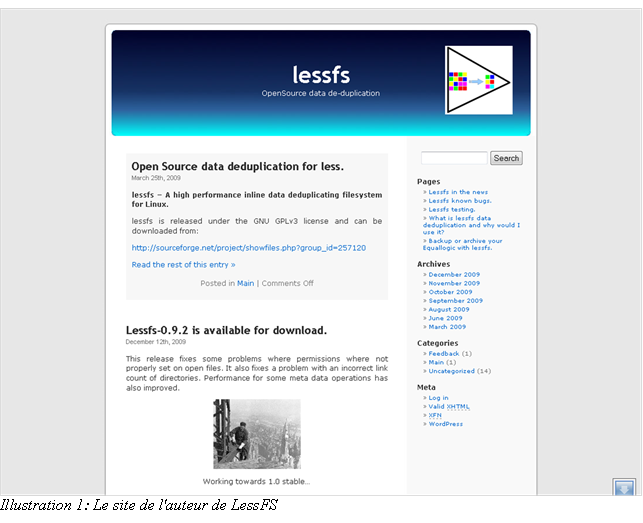 LessFs: la déduplication en ligne sous Linux (1/3) 2