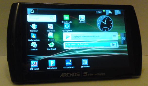 Test de l'Archos 5 Internet Tablet 13