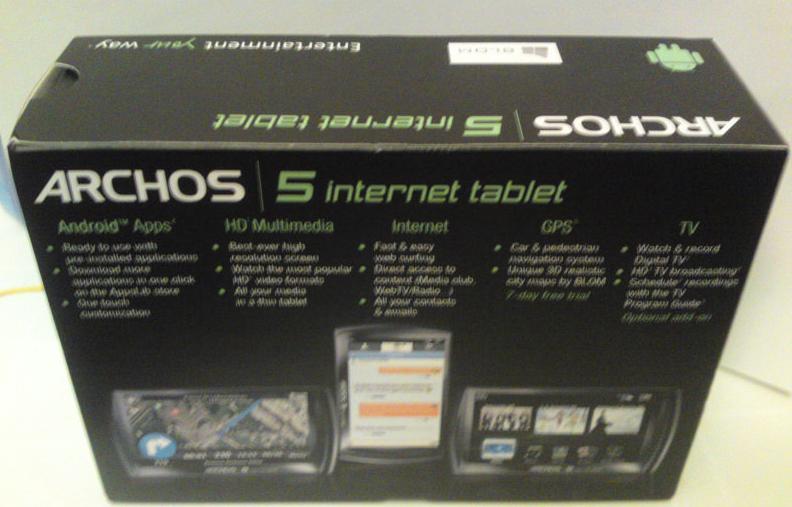 Test de l'Archos 5 Internet Tablet 13