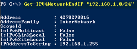 PowerShell pour calculer les adresses IP de début et de fin d’un réseau IP 3
