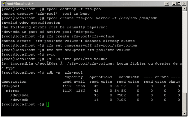 ZFS Fuse sur Linux – test de la déduplication/compression 13