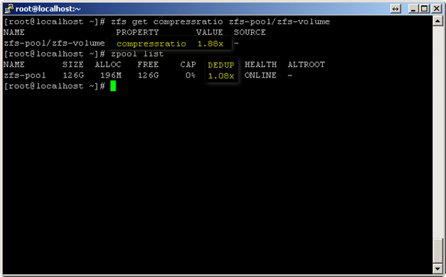 ZFS Fuse sur Linux – test de la déduplication/compression 30