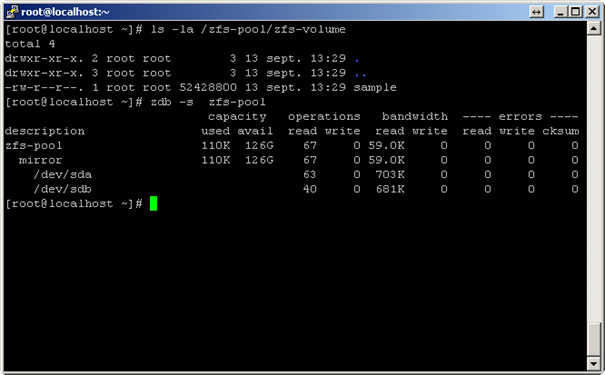 ZFS Fuse sur Linux – test de la déduplication/compression 13