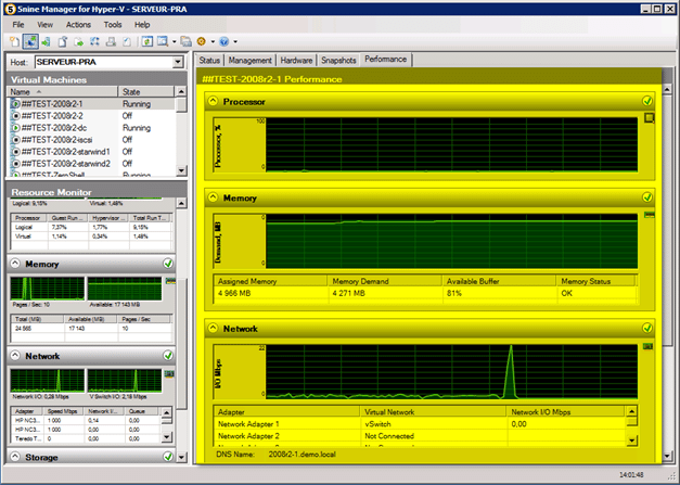 Ressources sous Hyper-V