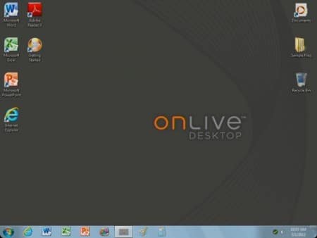 Onlive Desktop interface Windows sur iPad