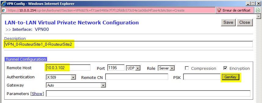 [tuto] ZeroShell : Monter un VPN LAN-to-LAN entre 2 sites 3