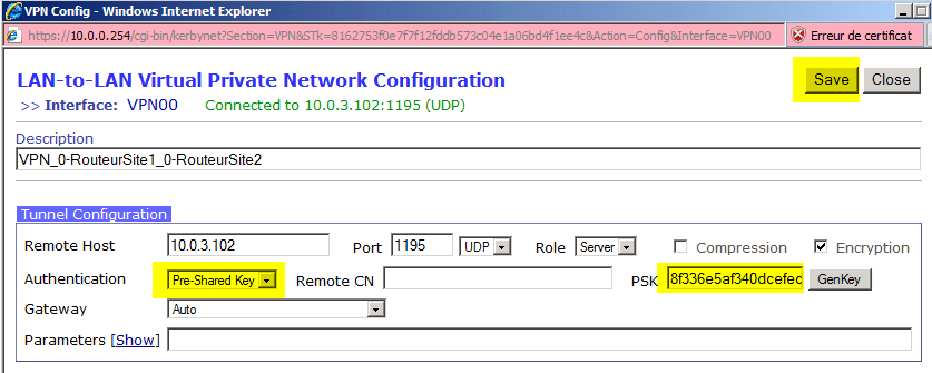 [tuto] ZeroShell : Monter un VPN LAN-to-LAN entre 2 sites 5